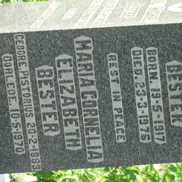 BESTER Paul Michiel 1917-1976 &amp; Maria Cornelia Elizabeth PISTORIUS 1883-1970