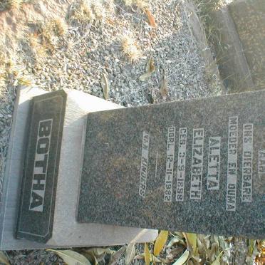 BOTHA Aletta Elizabeth 1898-1982