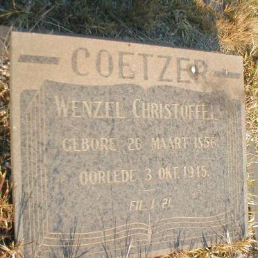COETZER Wenzel Christoffel 1856-1945