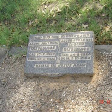 DUVENAGE Jacob Johannes 1992-1923 :: DUVENAGE Jacob Johannes Kruger 1924-1924