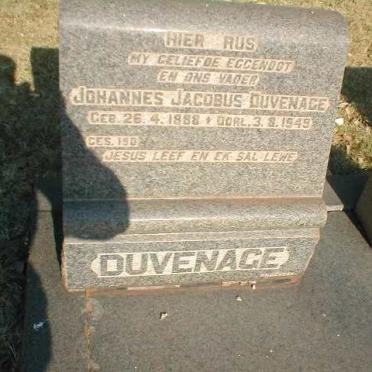 DUVENAGE Johannes Jacobus 1888-1949