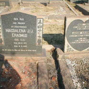 ERASMUS Magdalena J.J. nee ELS 1871-1980 :: ERASMUS Jacob 1866-1952