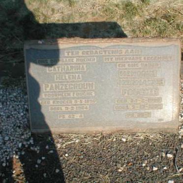 FOUCHE Hendrik Hermanus 1873-1950 &amp; Catharina Helena PANZEGROUW formerly FOUCHE, nee KRUGER 1890-1964