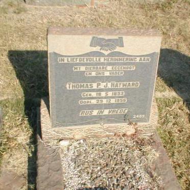 HAYWARD Thomas P.J. 1893-1956