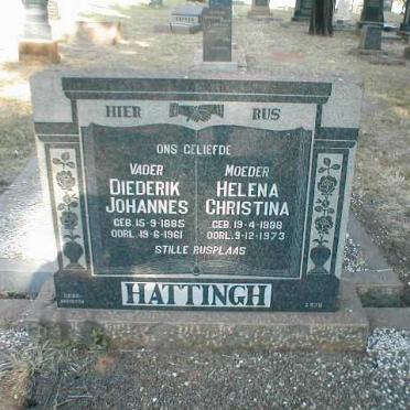 HATTINGH Diederik Johannes 1885-1961 &amp; Helena Christina 1888-1973