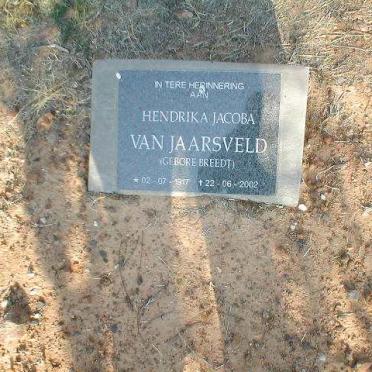 JAARSVELD Hendrika Jacoba, van nee BREEDT 1917-2002