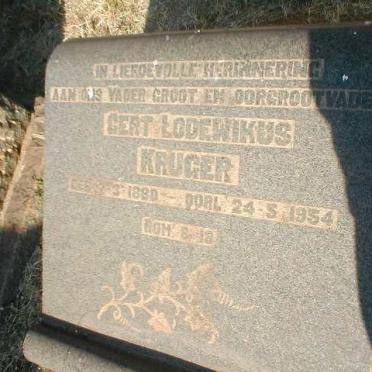 KRUGER Gert Lodewikus 1880-1934