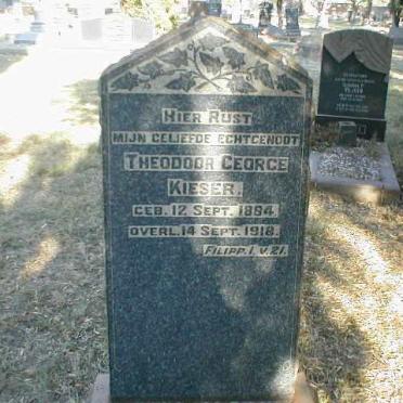 KIESER Theodoor George 1884-1918
