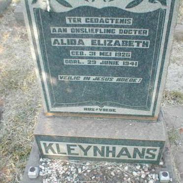 KLEYNHANS Alida Elizabeth 1926-1941