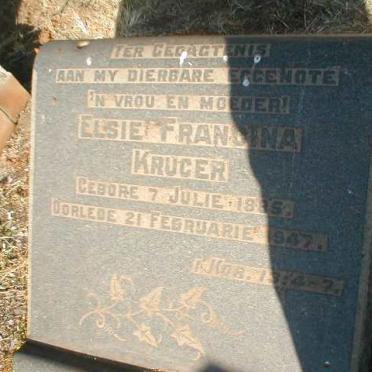 KRUGER Elsie Francina 1885-1947
