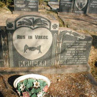 KRUGER Petrus Johannes 1905-1959 &amp; Adriana Johanna 1908-1993