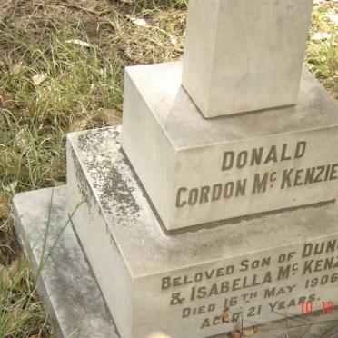 MCKENZIE Donald Gordon -1906