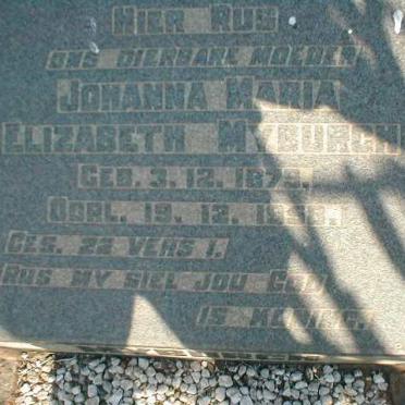 MYBURGH Johanna Maria Elizabeth 1879-1958