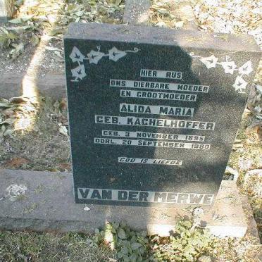 MERWE Alida Maria, van der nee KACHELHOFFER 1895-1980