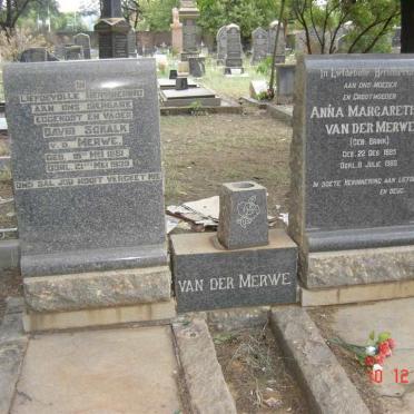 MERWE David Schalk, van der 1861-1939 &amp; Anna Margaretha BRINK 1885-1960