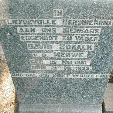 MERWE David Schalk, van der 1861-1938