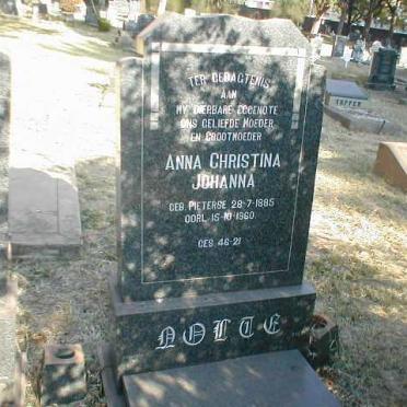 NORDE Anna Christina Johanna nee PIETERSE 1885-1960