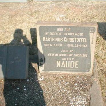 NAUDE Marthinus Christoffel 1890-1951
