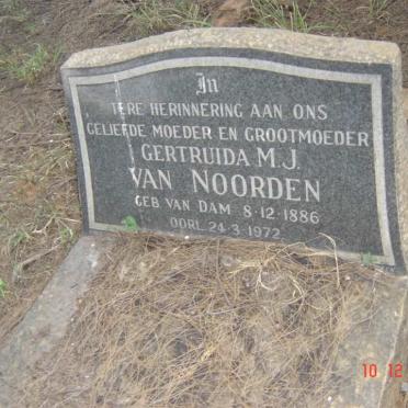 NOORDEN Gertuida M.J., van nee VAN DAM 1886-1972