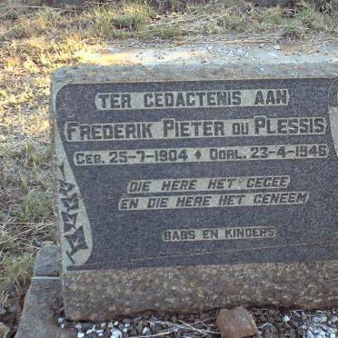 PLESSIS Frederik Pieter, du 1904-1946