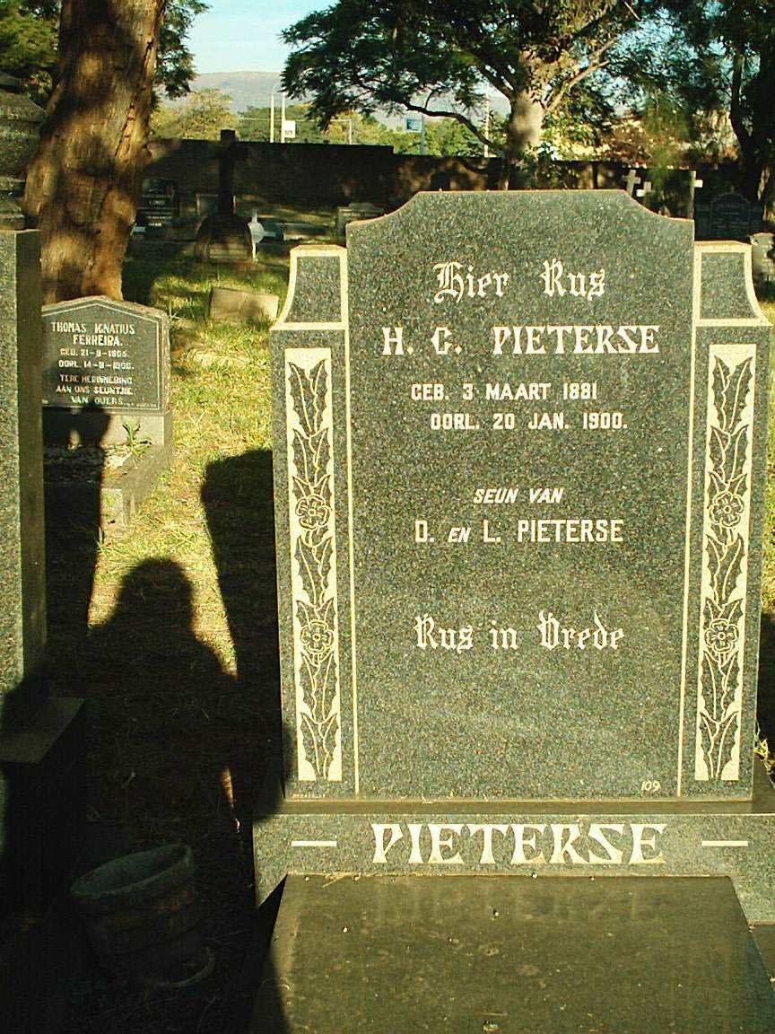 PIETERSE H.C. 1881-1900