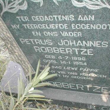 ROBBERTZE Petrus Johannes 1896-1954