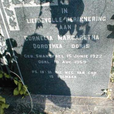 ? Cornelia Margaretha Dorothea nee SWANEPOEL 1922-1959