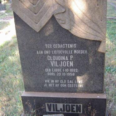 VILJOEN Gloudina P. nee LUBBE 1882-1958
