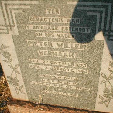 VERMAAK Pieter Willem 1873-1944