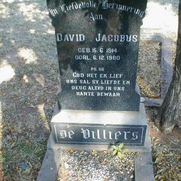 VILLIERS David Jacobus, de 1914-1980
