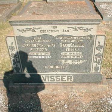 VISSER Isak Jacobus 1902-1953 &amp; Helena Magrietha Johanna 1903-1987
