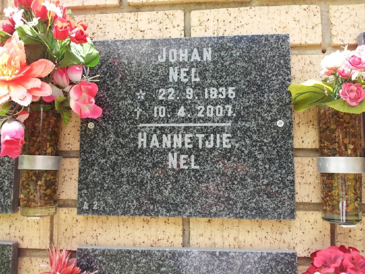 NEL Johan 1935-2007 &amp; Hannetjie