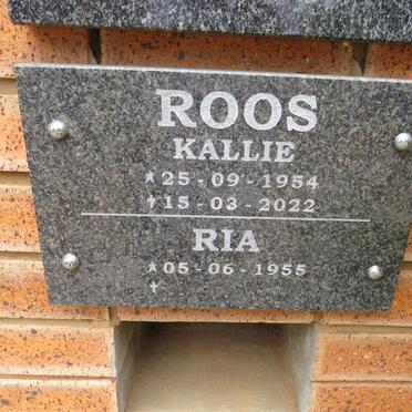 ROOS Kallie 1954-2022 & Ria 1955- 