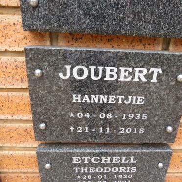 JOUBERT Hannetjie 1935-2018