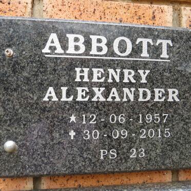 ABBOTT Henry Alexander 1957-2015