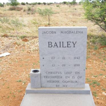 BAILEY Jacoba Magdalena 1942-1999