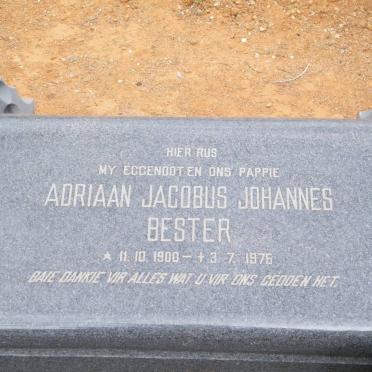 BESTER Adriaan Jacobus Johannes 1900-1976