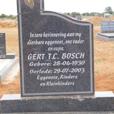 BOSCH Gert T.C. 1930-2003