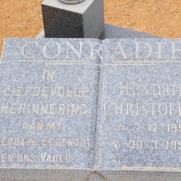 CONRADIE Hendrik Christoffel 1956-1996