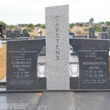 CARSTENS Cornelius Johannes 1908-1982 &amp; Henriehetta 1915-1998 :: CARSTENS Cornelius Johannes Boesman 1954-2010 