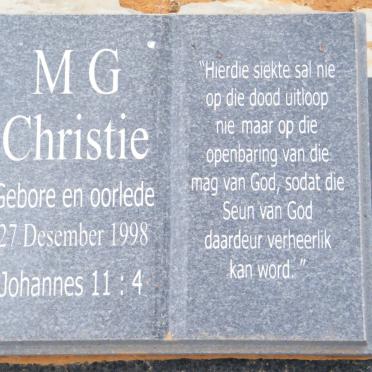 CHRISTIE M.G. 1998-1998
