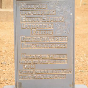 FOUCHE Ellina Sophia Catharina 1933-1933