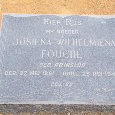 FOUCHE Josiena Wilhelmiena nee PRINSLOO 1861-1946