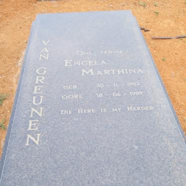 GREUNEN Engela Marthina, van 1902-1989
