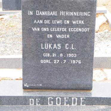 GOEDE Lukas C.L., de 1903-1976