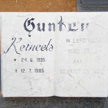 GUNTER Kerneels 1935-1985