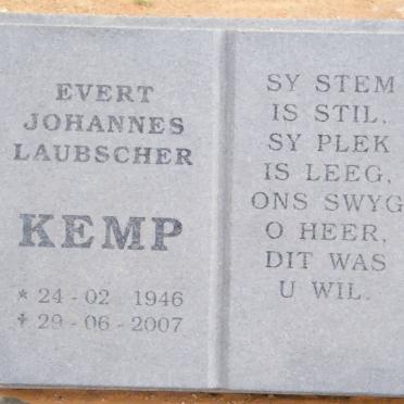 KEMP Evert Johannes Laubscher 1946-2007