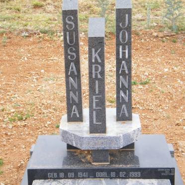KRIEL Susanna Johanna 1941-1999