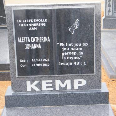 KEMP Aletta Catherina Johanna 1928-2010