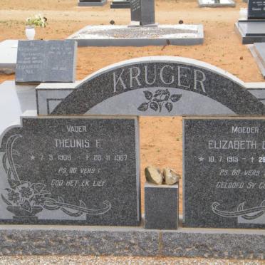 KRUGER Theunis F. 1908-1967 &amp; Elizabeth C.M. 1919-1998